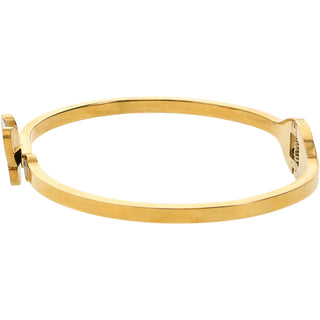 Angel Gold Plated Hinged Bangle Bracelet