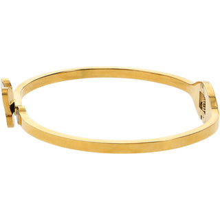Angel Gold Plated Hinged Bangle Bracelet