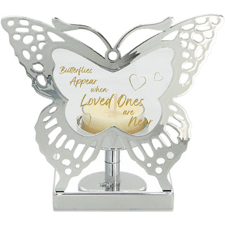 Butterflies 4.25" Glass Butterfly Tea Light Holder