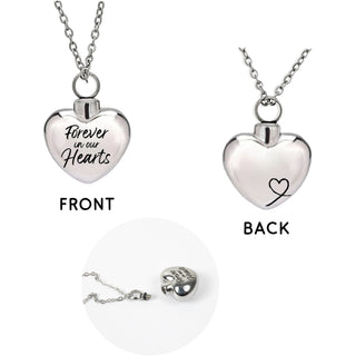 Hearts Adjustable Memorial Heart Necklace