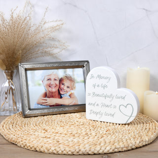 In Memory 5" Ceramic Heart Plaque