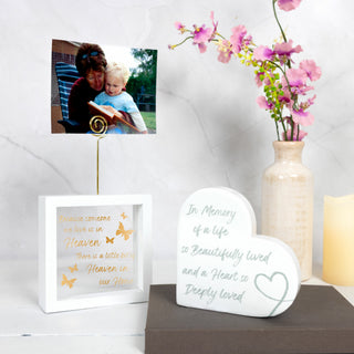In Memory 5" Ceramic Heart Plaque
