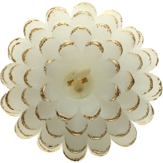 White Pine Cone 4.25" Realistic Flame LED Lit Candle