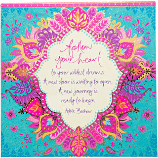 Follow Your Heart 5.25" x 5.25" x 1.75" Note Box